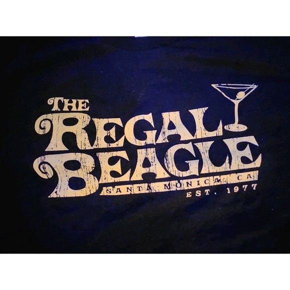The Regal Beagle,Black T-Shirt, Large, Black With Front Graphic Print - Picture 2 of 5